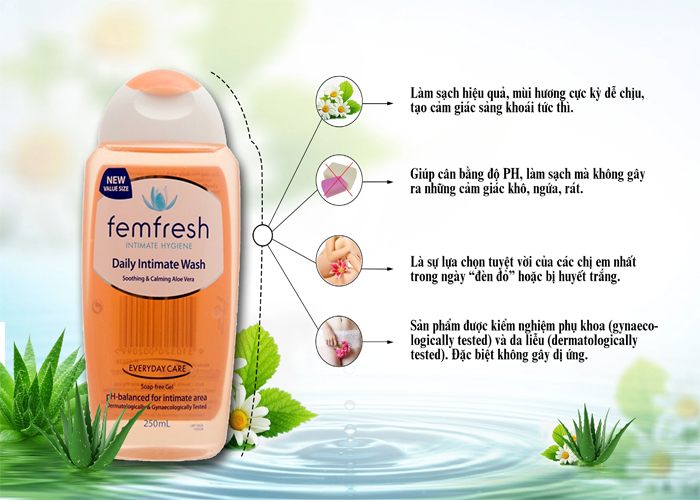 Dung dịch vệ sinh femfresh daily intimate wash - Mùi thơm nhẹ nhàng và tinh tế