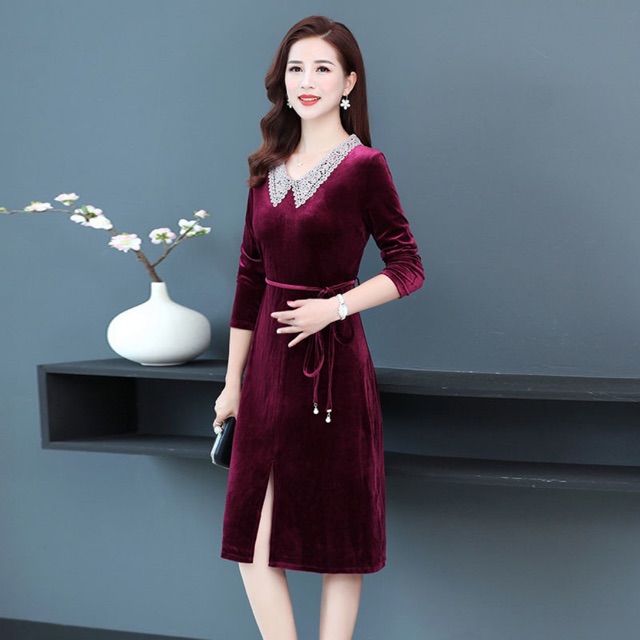 Những mẫu đầm nhung đẹp  sang trọng  hợp mốt trong mùa thu đông 2018   Thời trang  Việt Giải Trí