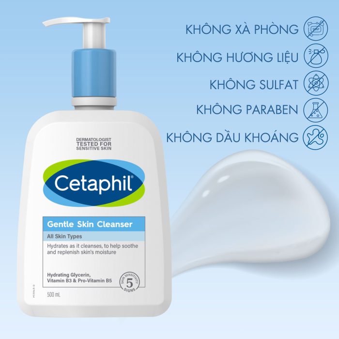 Sữa rửa mặt cho da hỗn hợp thiên dầu ngăn ngừa mụn hiệu quả Cetaphil